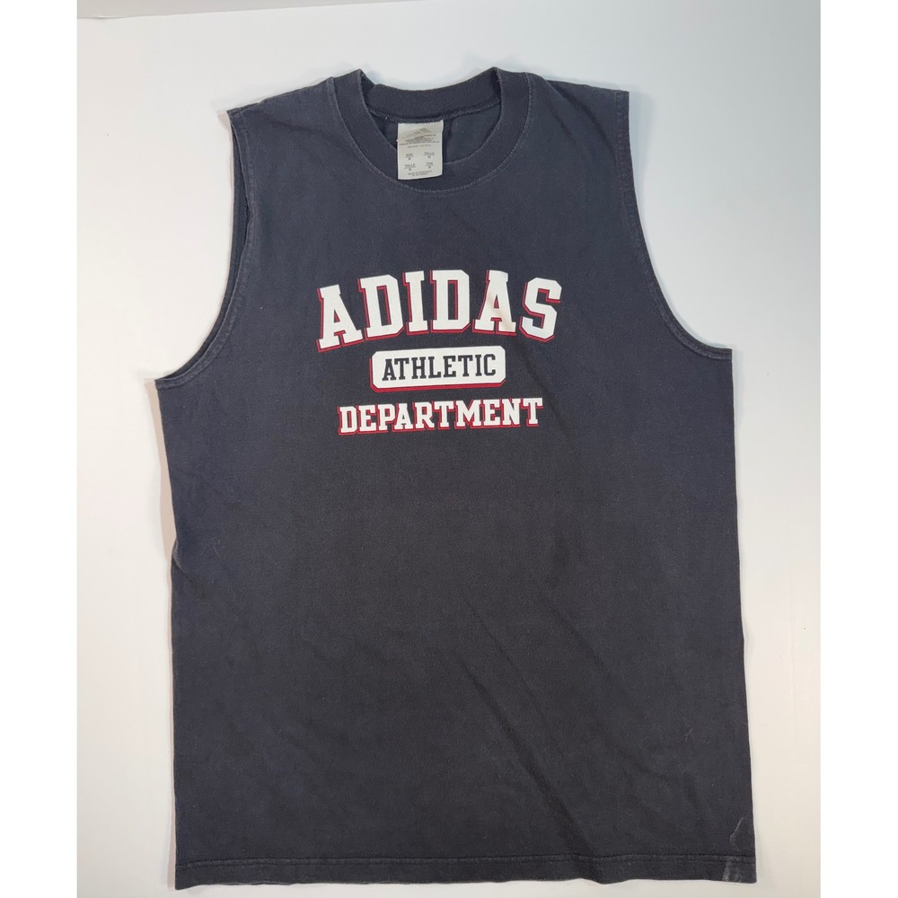 Adidas Athletic Department Muscle Tee Navy Blue Sleeveless Shirt ALB007 Mens M
